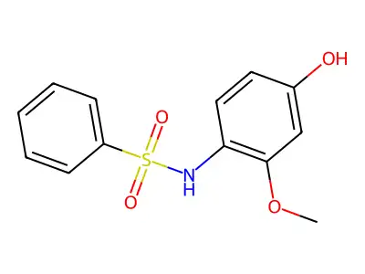N-(4-hydroxy-2-methoxyphenyl)benzenesulfonamide structure