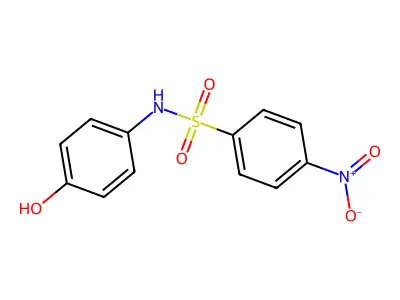N-(4-羟基苯基)-4-硝基苯磺酰胺 structure