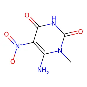 6-amino-5-(nitro)-1-methylpyrimidine-2,4(1H,3H)-dione structure