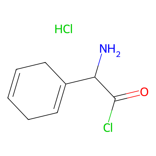 alpha-Aminocyclohexa-1,4-diene-1-acetyl chloride hydrochloride structure