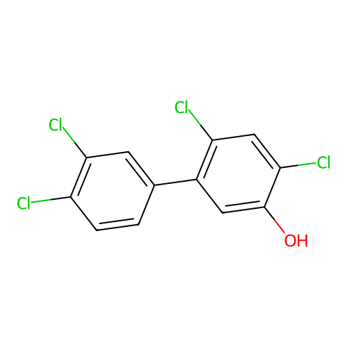 (1,1'-Biphenyl)-3-ol, 3',4,4',6-tetrachloro- structure
