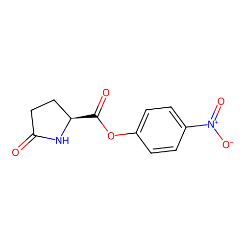 p-Nitrophenyl 5-oxo-L-prolinate structure