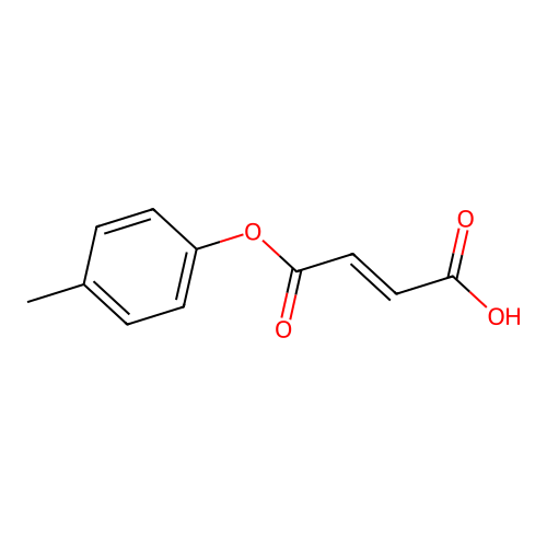 (2E)-3-[(4-methylphenyl)oxycarbonyl]prop-2-enoic acid structure