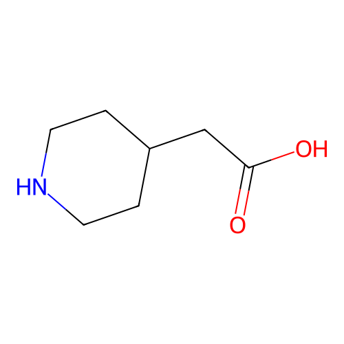 4-Piperidineacetic acid structure