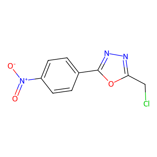 2-(Chloromethyl)-5-(4-nitrophenyl)-1,3,4-oxadiazole structure