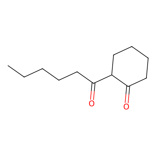 2-Hexanoylcyclohexan-1-one structure