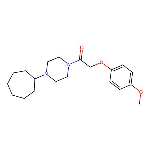 1-(4-Cycloheptylpiperazin-1-yl)-2-(4-methoxyphenoxy)ethanone structure