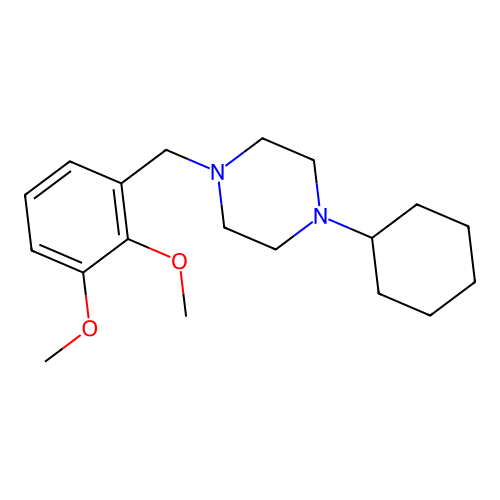 1-Cyclohexyl-4-(2,3-dimethoxybenzyl)piperazine structure