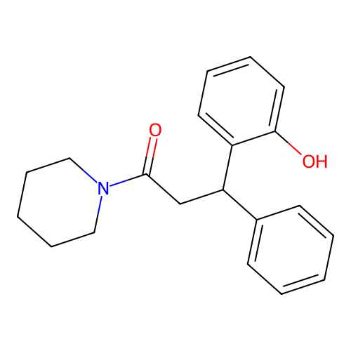 3-(2-Hydroxyphenyl)-3-phenyl-1-(piperidin-1-yl)propan-1-one structure