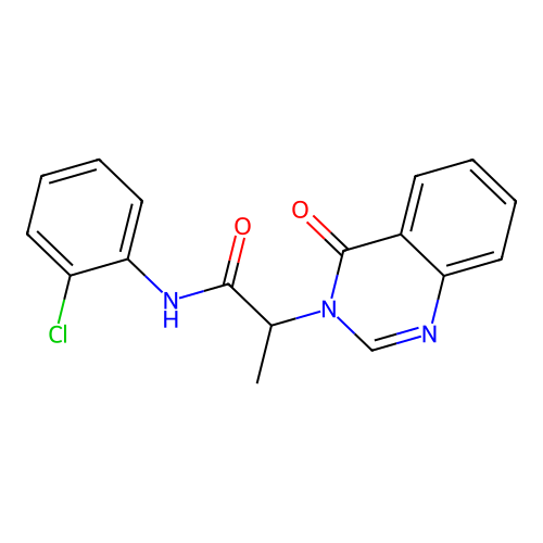 N-(2-chlorophenyl)-2-(4-oxoquinazolin-3(4H)-yl)propanamide structure