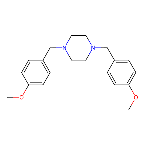 1,4-Bis(4-methoxybenzyl)piperazine structure