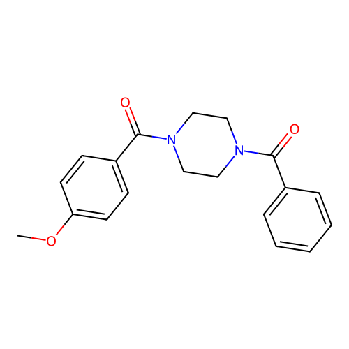 1-Benzoyl-4-(4-methoxybenzoyl)piperazine structure