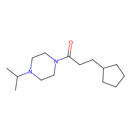 3-Cyclopentyl-1-[4-(propan-2-yl)piperazin-1-yl]propan-1-one structure