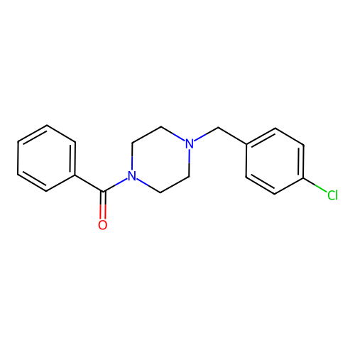 1-Benzoyl-4-(4-chlorobenzyl)piperazine structure