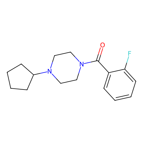 (4-Cyclopentylpiperazin-1-yl)(2-fluorophenyl)methanone structure