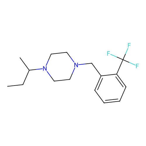 1-(Butan-2-yl)-4-[2-(trifluoromethyl)benzyl]piperazine structure