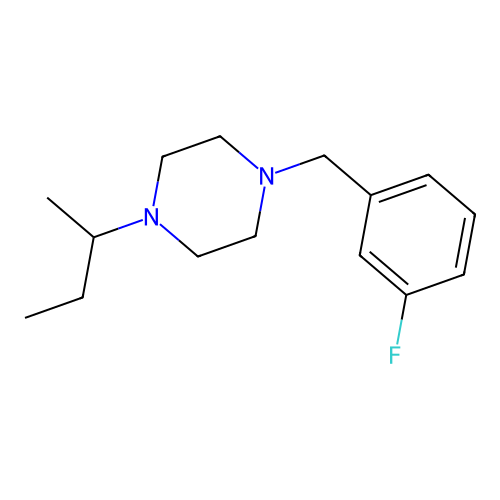 1-(Butan-2-yl)-4-(3-fluorobenzyl)piperazine structure