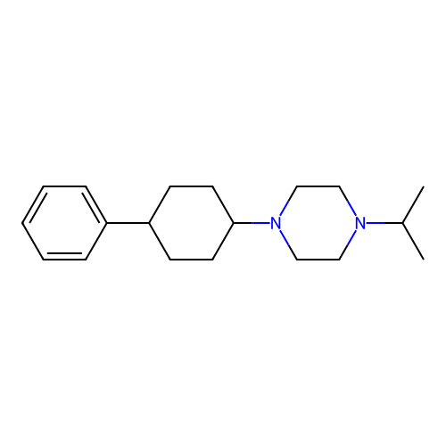 1-(4-Phenylcyclohexyl)-4-(propan-2-yl)piperazine structure