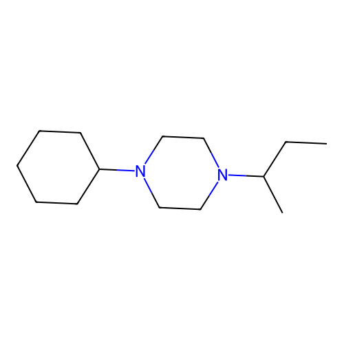 1-(Butan-2-yl)-4-cyclohexylpiperazine structure
