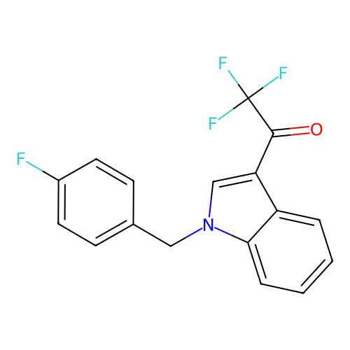 2,2,2-trifluoro-1-[1-(4-fluorobenzyl)-1H-indol-3-yl]ethanone structure