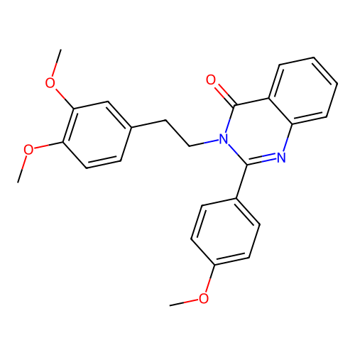 3-[2-(3,4-dimethoxyphenyl)ethyl]-2-(4-methoxyphenyl)quinazolin-4(3H)-one structure