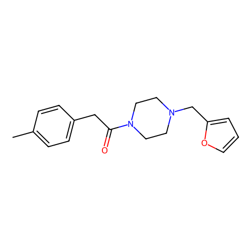 1-[4-(Furan-2-ylmethyl)piperazin-1-yl]-2-(4-methylphenyl)ethanone structure