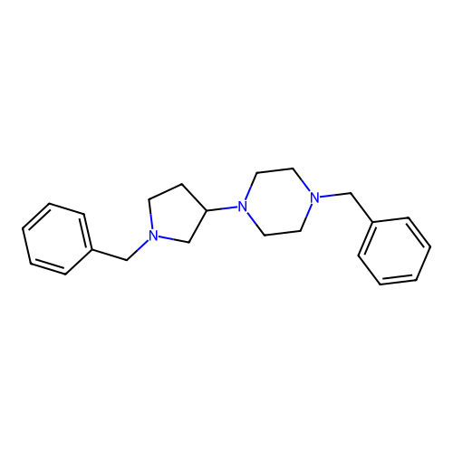 1-Benzyl-4-(1-benzylpyrrolidin-3-yl)piperazine structure