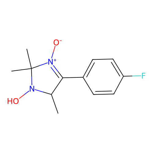 4-(4-fluorophenyl)-2,2,5-trimethyl-2,5-dihydro-1H-imidazol-1-ol 3-oxide structure