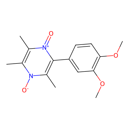2-(3,4-Dimethoxyphenyl)-3,5,6-trimethylpyrazine 1,4-dioxide structure