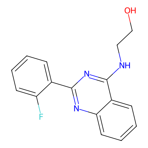 2-((2-(2-Fluorophenyl)quinazolin-4-yl)amino)ethanol structure