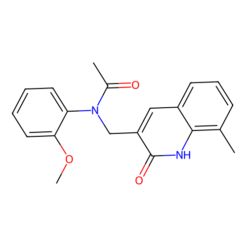 N-(2-methoxyphenyl)-N-[(8-methyl-2-oxo-1H-quinolin-3-yl)methyl]acetamide structure