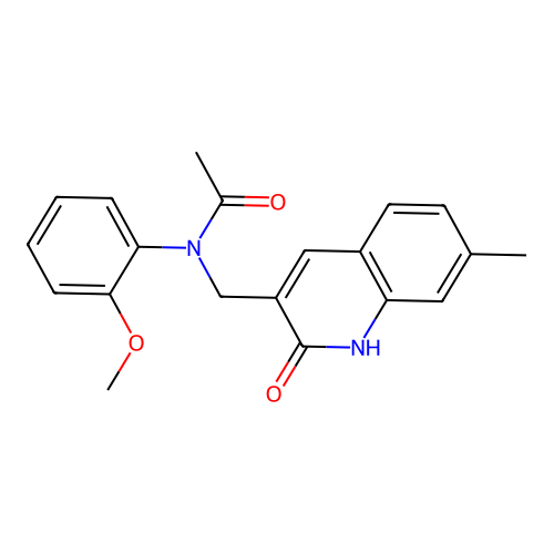 N-(2-Hydroxy-7-methyl-quinolin-3-ylmethyl)-N-(2-methoxy-phenyl)-acetamide structure