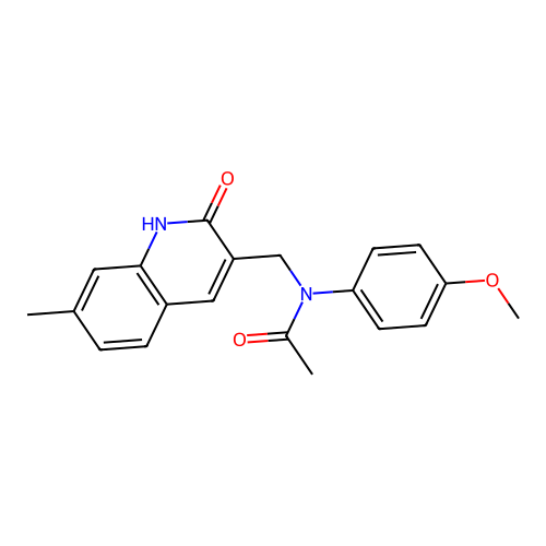 N-(2-Hydroxy-7-methyl-quinolin-3-ylmethyl)-N-(4-methoxy-phenyl)-acetamide structure