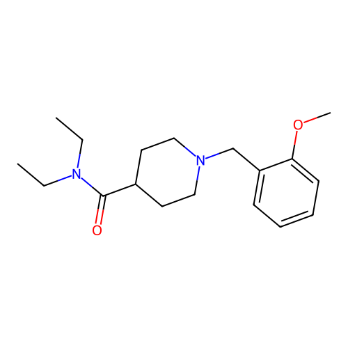 N,N-diethyl-1-(2-methoxybenzyl)piperidine-4-carboxamide structure