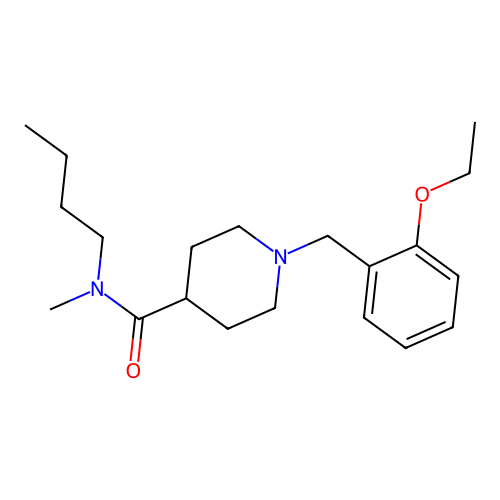 N-butyl-1-(2-ethoxybenzyl)-N-methylpiperidine-4-carboxamide structure