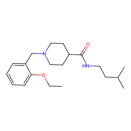 1-(2-ethoxybenzyl)-N-(3-methylbutyl)piperidine-4-carboxamide structure