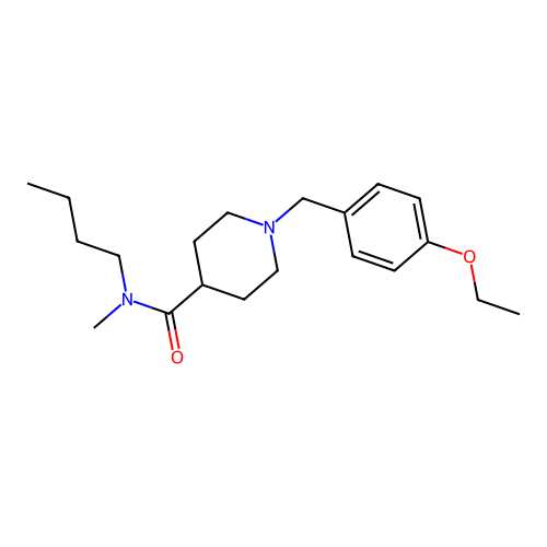 N-butyl-1-(4-ethoxybenzyl)-N-methylpiperidine-4-carboxamide structure