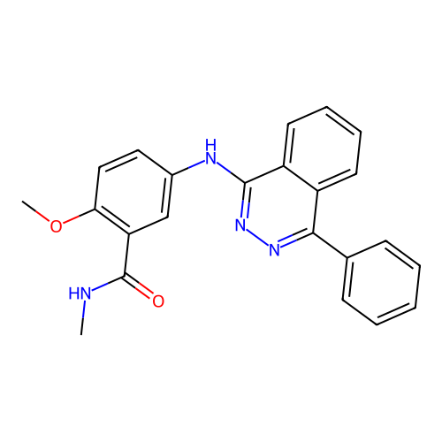 2-methoxy-N-methyl-5-[(4-phenylphthalazin-1-yl)amino]benzamide structure