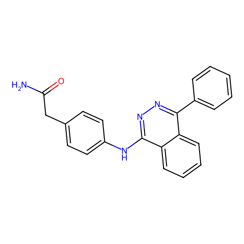 2-[4-(4-Phenyl-phthalazin-1-ylamino)-phenyl]-acetamide structure