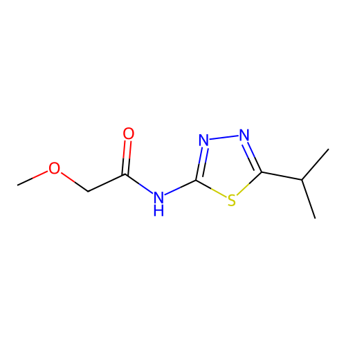 2-methoxy-N-[5-(propan-2-yl)-1,3,4-thiadiazol-2-yl]acetamide structure