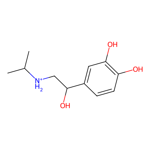 [2-(3,4-Dihydroxyphenyl)-2-hydroxyethyl]-propan-2-ylazanium structure