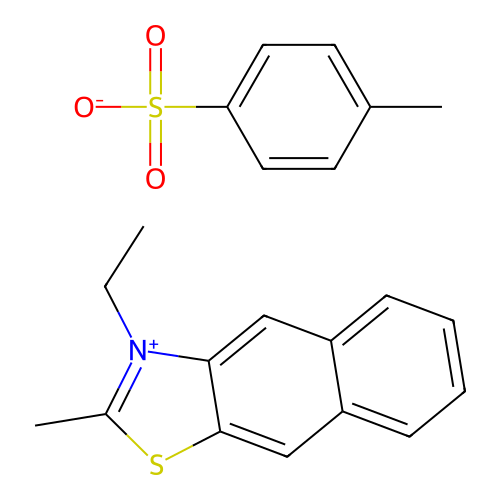 Naphtho[2,3-d]thiazolium, 3-ethyl-2-methyl-, 4-methylbenzenesulfonate (1:1) structure
