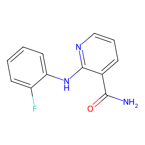2-(2-氟苯胺基)烟酰胺 structure
