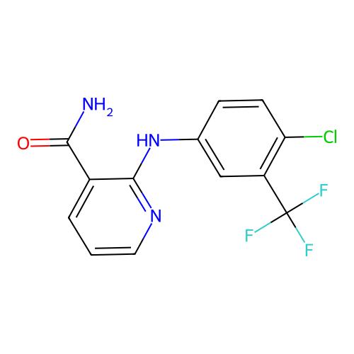 2-[4-Chloro-3-(trifluoromethyl)anilino]nicotinamide structure