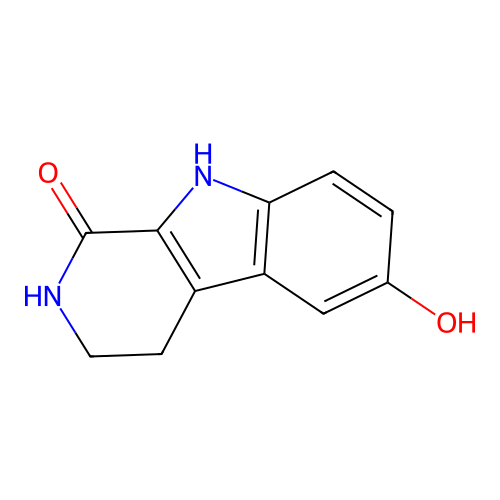 2,3,4,9-Tetrahydro-6-hydroxy-1H-pyrido(3,4-b)indol-1-one structure