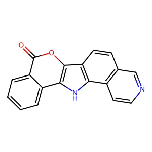 (2)Benzopyrano(3',4':4,5)pyrrolo(2,3-f)quinolin-8-one, 8,13-dihydro- structure