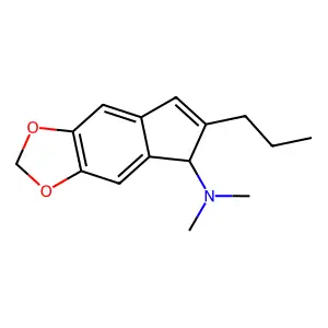 2-n-Propyl-3-dimethylamino-5,6-methylenedioxyindene structure