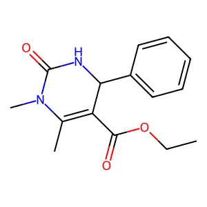 Ethyl 1,6-dimethyl-2-oxo-4-phenyl-1,2,3,4-tetrahydropyrimidine-5-carboxylate structure