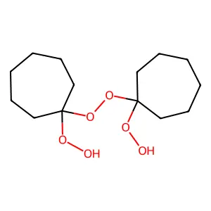 1-Hydroperoxy-1-(1-hydroperoxycycloheptyl)peroxycycloheptane structure