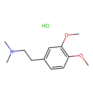 2-(3,4-dimethoxyphenyl)-N,N-dimethylethanamine hydrochloride structure